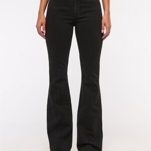 Abercrombie & Fitch Black Flare Wide-Leg Jeans